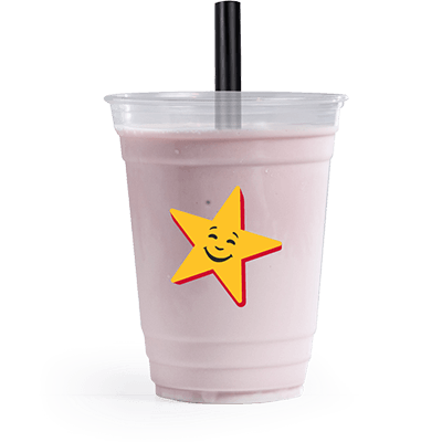 A Carl's Jr Strawberry Milkshake